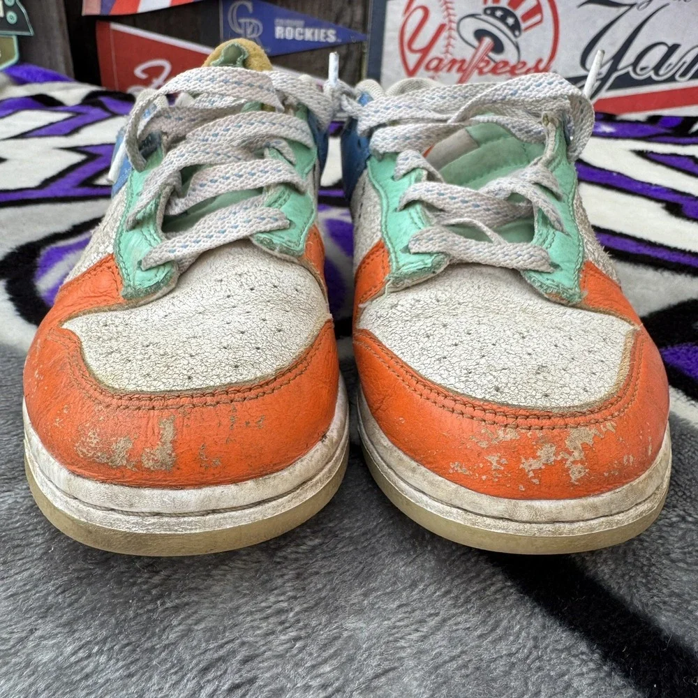 Size 3Y -‎ Nike Dunk Low White/Black-Safety Orange GS (DX3364 100)